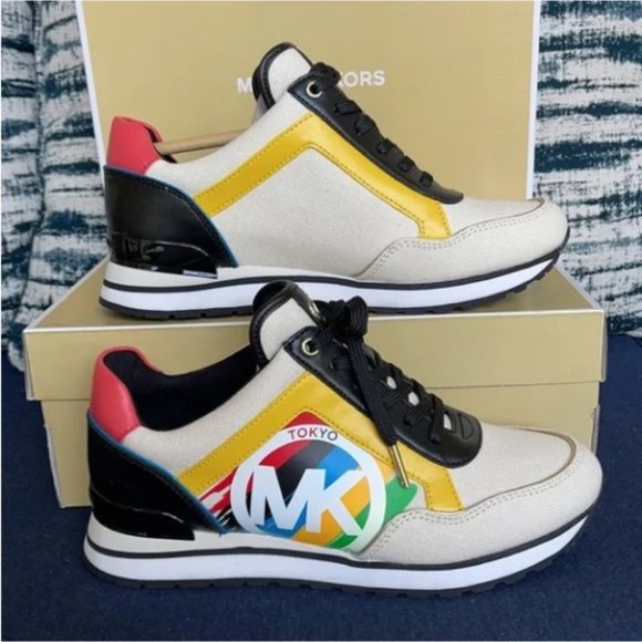 Michael Kors Maddy Trainer Heavy Canvas Cream Multi WMNS - Picture 3 of 16